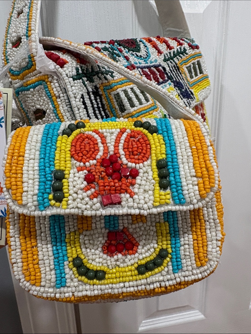 Beaded Embroidered Multicolor Shoulder Bag - Picture 2 of 5
